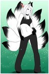 Rating: s
ID: 192974
Date: 2012-02-06 16:16:49 -0500
Status: active
Score: 31
2:3 anthro border breasts canid canine clothing female fluffy fox hair hair_over_eye jiinnxx long_hair looking_at_viewer mammal midriff multi_tail one_eye_obstructed pink_eyes roxanne_(minty_freshness) solo tail underwear white_border white_hair post #192974