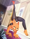 Rating: s
ID: 3931883
Date: 2023-03-15 14:19:43 -0400
Status: active
Score: 465
4_fingers anthro arched_back barefoot being_watched bottomwear bra bracelet butt canid canine canis chest_stand chilllum clothed clothing deeply_arched_back detailed_background diane_foxington dreamworks duo dutch_angle exposure_variation eyebrow_piercing eyes_closed facial_piercing feet female fingers flexible flexing fox fur grey_body grey_fur handstand handstand_with_split_pose hi_res inner_ear_fluff inside jewelry leg_over_head looking_at_another male male/female mammal midriff mr._wolf_(the_bad_guys) necklace oblivious orange_body orange_fur pants partially_clothed piercing plant plantigrade pose presenting raised_foot raised_leg scorpion_(position) smile spirale sports_bra spread_legs spreading surprise surprised_expression tailless the_bad_guys tuft underwear wolf yoga yoga_pants post #3931883