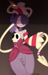 Rating: s
ID: 4673486
Date: 2024-03-22 16:02:37 -0400
Status: active
Score: 21
armwear bottom_heavy choker clothing detached_sleeves dress eyelashes female glowing glowing_eyes hair hair_over_eye humanoid jewelry leviathan_(skullgirls) looking_at_viewer makeup necklace one_eye_obstructed peachcupp ponytail purple_body purple_clothing purple_dress purple_hair purple_skin red_eyes red_sleeves serpentine simple_background skull_accessory skullgirls solo squigly striped_sleeves thick_thighs undead white_sleeves wide_hips zombie post #4673486