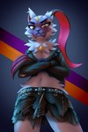 Rating: s
ID: 5142234
Date: 2024-10-27 10:15:50 -0400
Status: active
Score: 30
angelanddevil anthro black_bottomwear black_claws black_clothing black_skirt black_topwear blue_background blue_clothing blue_topwear bottomwear breasts cheek_scar chest_gem chest_tuft claws clothed clothing crossed_arms eyebrow_scar eyebrows eyelashes facial_scar female forehead_gem fur gem generation_8_pokemon grey_body grey_fur hi_res long_claws looking_at_viewer navel nintendo orange_background pink_claws pokemon pokemon_(species) purple_background purple_body purple_fur red_eyes scar simple_background skirt small_breasts snaggle_tooth sneasler solo thick_thighs topwear tuft wide_hips post #5142234