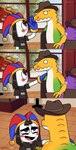 Rating: s
ID: 5255834
Date: 2024-12-21 01:29:01 -0500
Status: active
Score: 147
4_fingers alligator alligatorid anthro apah720 artist_name black_dress_shirt blue_clothing blue_eyes blue_gloves blue_handwear blue_headwear blush blush_stickers brown_clothing brown_hair brown_hat brown_headwear button_(fastener) candy chair clothing collared_shirt comic countershading cowboy_hat crocodilian dessert dress_shirt english_text eyelashes female fingers food food_creature fool's_hat furniture glitch_productions gloves gradient_body gradient_skin green_body green_skin group gummigoo_(tadc) hair half-closed_eyes handwear hat headgear headwear hi_res humanoid inside jester living_candy male marvel max_(tadc) miles_morales_says_hey multicolored_clothing multicolored_headwear name_tag narrowed_eyes open_mouth open_smile parody pink_tongue pomni_(tadc) purple_body purple_skin question_mark rear_view red_blush red_clothing red_eyes red_headwear reptile scalie sharp_teeth shirt sitting smile spider-man:_spider-verse spider-man_(series) spudsy's teeth text the_amazing_digital_circus tongue topwear trio two_tone_clothing two_tone_headwear watermark white_body white_countershading white_eyes white_skin yellow_body yellow_skin post #5255834