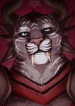 Rating: s
ID: 5635109
Date: 2025-06-11 11:41:37 -0400
Status: active
Score: 11
2025 4_ears ambiguous_gender anthro armor artist_name big_fangs blue_eyes brown_body brown_fur brown_horn bust_portrait charr cheek_tuft clothed clothing dated facial_tuft fangs felid female_(lore) front_view fur guild_wars hi_res horn looking_at_viewer mammal markings mouth_closed multi_ear neck_tuft portrait red_background santanahoffman simple_background solo teeth text tuft whiskers white_markings post #5635109