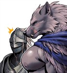 Rating: s
ID: 5497921
Date: 2025-04-11 22:11:18 -0400
Status: active
Score: 134
anthro areola armor biceps blaidd_(elden_ring) canid canine canis catsudon clothing digital_media_(artwork) duo elden_ring fromsoftware fur girl_staring_at_man's_chest gladiator grey_body hair headgear helmet human humor male mammal meme muscular muscular_anthro muscular_male nipples pecs scar simple_background standing teeth warrior wolf post #5497921