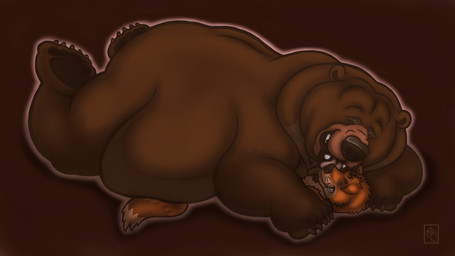 Rating: s
ID: 534902
Date: 2014-09-16 04:18:36 -0400
Status: active
Score: 27
16:9 bear brother_bear brown_bear brown_body brown_fur canid canine dakota-bear disney duo feral fox fur grizzly_bear hug jaxx_(mrfurry) licking male mammal nude obese overweight pinned purple_background simple_background size_difference squish tongue tongue_out tug_(brother_bear) ursine widescreen post #534902