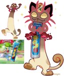 Rating: s
ID: 5649652
Date: 2025-06-17 19:54:39 -0400
Status: pending
Score: 19
ambiguous_gender beverage brown_body brown_fur caprisun cloud coin drinking dynamax_pokemon english_text fangs felid feline feral forehead_coin fur generation_1_pokemon generation_8_pokemon gigantamax_meowth gigantamax_pokemon hi_res mammal meowth nichinyanz nintendo no_pupils pokemon pokemon_(species) signature simple_background solo sparkles tan_body tan_fur teeth text whiskers white_background post #5649652
