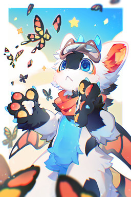 Rating: s
ID: 5674930
Date: 2025-06-29 08:11:36 -0400
Status: active
Score: 12
2025 2_horns 4_fingers :< anthro arthropod biped black_body black_fur blue_body blue_eyes blue_fur blue_horn bodily_fluids butterfly butterfly_dragon chest_tuft claws digital_drawing_(artwork) digital_media_(artwork) dragon dragon_horn eyewear eyewear_on_head fingers fructose_(fructose_c) fur furred_dragon furred_scalie glowing goggles goggles_on_head hi_res horn inner_ear_fluff insect kemono kerchief lepidopteran looking_up male markings mianbailg multicolored_body multicolored_fur mythological_creature mythological_scalie mythology neck_tuft neckerchief neckwear orange_markings pawpads paws red_kerchief red_neckerchief scalie shaded simple_background solo tears tuft white_background white_body white_fur wings yellow_markings post #5674930