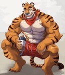 Rating: s
ID: 5414788
Date: 2025-03-05 21:16:22 -0500
Status: active
Score: 36
2025 abs after_exercise anthro areola barazoku barefoot beverage biceps big_muscles blush bodily_fluids bottle bottomwear claws clothed clothing container crouching deltoids eyebrows feet felid frosted_flakes fur hi_res holding_beverage holding_bottle holding_container holding_object kellogg's kerchief male mammal manly mascot muscular muscular_anthro muscular_male navel neckerchief neckwear nipples pantherine pecs plantigrade protein_shake shadow shorts signature simple_background smile soliscanis solo striped_body striped_fur stripes sweat teeth thick_arms thick_thighs tiger tony_the_tiger topless topless_anthro topless_male tuft underwear whiskers white_background post #5414788