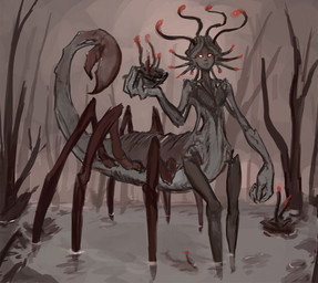 Rating: s
ID: 2474809
Date: 2020-11-04 19:17:34 -0500
Status: active
Score: 41
ambiguous_gender antennae_(anatomy) arachnid arachnid_taur arthropod arthropod_taur babylonian_mythology big_hands claws girtablilu grey_body holding_object middle_eastern_mythology mythological_arachnid mythological_arthropod mythological_creature mythology nude octoped portals_of_phereon pseudo_hair restricted_palette scorpion scorpion_tail scorpion_taur solo swamp syvaron taur white_eyes post #2474809