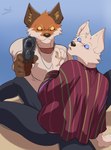 Rating: s
ID: 5566487
Date: 2025-05-12 08:38:56 -0400
Status: active
Score: 15
absurd_res anthro arctic_fox blue_eyes brother_(lore) brothers_(lore) canid canine canis clothed clothing duo el_cazador_de_la_bruja epic_games fennix_(fortnite) fortnite fox fur gun hi_res holding_gun holding_object holding_ranged_weapon holding_weapon looking_at_viewer male mammal multicolored_body multicolored_fur orange_body orange_eyes orange_fur parody pinumontbalou ranged_weapon red_fox sibling_(lore) sitting smile smiling_at_viewer true_fox volpez_(fortnite) weapon white_body white_fur post #5566487