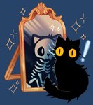 Rating: s
ID: 5591556
Date: 2025-05-22 20:21:07 -0400
Status: active
Score: 20
altered_reflection ambiguous_gender animated_skeleton black_body black_fur bone domestic_cat exclamation_point feefal felid feline felis feral fur hi_res mammal mirror pupils reflection sitting skeleton skull slit_pupils solo sparkles tail toony undead post #5591556