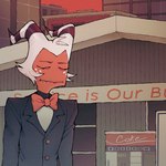 Rating: s
ID: 4105285
Date: 2023-06-11 21:44:16 -0400
Status: active
Score: 40
1:1 absurd_res album_cover bow_tie building clothed clothing cover demon eyes_closed frown hair half-length_portrait helluva_boss hi_res horn horned_humanoid humanoid imp impmansloot just_got_back_(bla) male moxxie_(helluva_boss) portrait red_body red_sky sharp_teeth sky solo spots spotted_face suit teeth the_brave_little_abacus vending_machine white_hair white_spots post #4105285