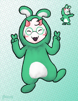 Rating: s
ID: 5744919
Date: 2025-07-30 15:15:08 -0400
Status: active
Score: 27
ambiguous_gender anthro artist_name biped blush blush_stickers clothing costume countershade_torso countershading cute_fangs darkner deltarune digital_media_(artwork) double_v_sign eyes_closed eyewear fangs fursuit gesture glasses halftone hand_gesture head_tuft hi_res hood hooded horn male_(lore) onesie open_mouth open_smile pajamas pincoosh pose rabbit_ears rabbit_fursuit raised_leg ralsei reference_image simple_background smile solo teeth text tuft undertale_(series) v_sign wearing_glasses post #5744919