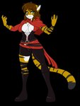 Rating: s
ID: 4782141
Date: 2024-05-14 01:36:53 -0400
Status: active
Score: 4
absurd_res alpha_channel anthro bengal_tiger black_bottomwear black_clothing black_pants boots bottomwear breasts brown_hair cheek_tuft chest_tuft clothed clothing corset facial_tuft felid female footwear front_view fur hair hi_res jacklyn_craigo leg_strap lingerie looking_at_viewer magic_user mammal no_bra pantherine pants red_clothing red_scarf red_shirt red_topwear scarf shirt shoes simple_background skidd smile smiling_at_viewer solo stripes tail teal_eyes tiger topwear transparent_background tuft yellow_body yellow_fur post #4782141