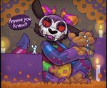 Rating: s
ID: 5654389
Date: 2025-06-19 20:51:27 -0400
Status: active
Score: 17
2024 american_mythology anthro belly candle chupacabra denatured_albumin_(character) denaturedalbumin duo english_text halloween holidays horn male mammal mouse murid murine mythology red_sclera rodent sitting speech_bubble text post #5654389