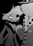 Rating: s
ID: 5606842
Date: 2025-05-29 12:49:15 -0400
Status: active
Score: 5
absurd_res angel_dust arachnid arthropod black_background blood bodily_fluids bruised bruised_face clothing demon duo enaic31 eyewear glasses hat hazbin_hotel headgear headwear heart_glasses hi_res humanoid insect lepidopteran male monochrome moth simple_background spider valentino_(hazbin_hotel) post #5606842