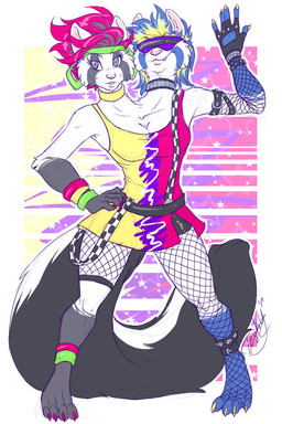 1980s 2_heads arcturus blue_hair clothing collar digital_media_(artwork) dress female fingerless_gloves fishnet fishnet_legwear gloves grey_hair hair headband hoop_earrings hybrid hypercolor legwear mammal multi_head new_wave red_panda retro skunk spiked_cuffs teskine wraparound_shades wristband
Rating: Safe
Score: 2
User: Arcturus
Date: October 21, 2017 1980s 2_heads arcturus blue_hair clothing collar digital_media_(artwork) dress female fingerless_gloves fishnet fishnet_legwear gloves grey_hair hair headband hoop_earrings hybrid hypercolor legwear mammal multi_head new_wave red_panda retro skunk spiked_cuffs teskine wraparound_shades wristband
Rating: Safe
Score: 2
User: Arcturus
Date: October 21, 2017