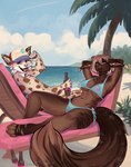 Rating: s
ID: 5585091
Date: 2025-05-19 23:24:15 -0400
Status: active
Score: 27
2025 5_fingers accessory anthro beach beer_bottle bikini biped blue_bikini blue_clothing blue_eyes blue_sky blue_swimwear bottle breasts brown_body brown_fur brown_markings cheek_tuft clothed clothing cloud container contrail countershade_face countershade_fur countershading day digital_media_(artwork) duo ear_tuft eyebrows eyelashes facial_tuft felid feline felix_(neondreamer762) female fingers fur hair_accessory hairclip hat headgear headwear hi_res holding_beer looking_at_viewer lynx male mammal markings navel novery open_mouth outside palm_tree pink_nose plant sand saoirse_(allen_fuller) sea shaded sky snout swimwear tail tan_body tan_fur teeth tree trucker_hat tuft two-piece_swimsuit water white_body white_fur post #5585091