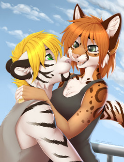 2017 anthro chest_tuft clothed clothing day eyelashes feline female fur green_eyes hi_res hug inner_ear_fluff kyotokisha15 leopard male male/female mammal open_mouth outside pink_nose sky smile striped_fur stripes teeth tiger tongue tuft white_fur yellow_eyes
Rating: Safe
Score: 13
User: Millcore
Date: June 22, 2017 2017 anthro chest_tuft clothed clothing day eyelashes feline female fur green_eyes hi_res hug inner_ear_fluff kyotokisha15 leopard male male/female mammal open_mouth outside pink_nose sky smile striped_fur stripes teeth tiger tongue tuft white_fur yellow_eyes
Rating: Safe
Score: 13
User: Millcore
Date: June 22, 2017