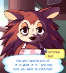 Rating: s
ID: 3820890
Date: 2023-01-19 07:19:15 -0500
Status: active
Score: 401
2023 animal_crossing anthro apron blank_stare brown_body brown_eyes bust_portrait clothing cyberpunk_edgerunners depression dialogue digital_media_(artwork) ears_down english_text eulipotyphlan female freckles gameplay_mechanics guywiththepie hedgehog inside lidded_eyes looking_at_viewer mammal meme nintendo pivoted_ears portrait sable_able sandevastated_(meme) scratches solo speech_bubble text tired tired_eyes post #3820890