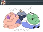 Rating: s
ID: 4220475
Date: 2023-08-08 00:58:53 -0400
Status: active
Score: 2
2018 3_toes 4:3 5_fingers 5_toes anthro ask_blog ass_to_ass barefoot batspid2 bear belly big_belly big_breasts big_butt biped black_body black_fur blue_clothing bottomwear breast_squeeze breasts butt claws cleavage clothed clothing crop_top denim denim_bottomwear denim_clothing denim_shorts digital_drawing_(artwork) digital_media_(artwork) double_chin emanata english_text eyebrows eyelashes eyes_closed eyewear feet female fingers flabby_arms flash_emanata flat_colors frill_(anatomy) fur giant_panda glasses green_clothing grey_clothing group hair head_crest head_frill hoodie huge_belly huge_breasts huge_butt huge_hips huge_thighs hyper hyper_butt hyper_hips hyper_thighs juna_(batspid2) lagomorph leporid lizard loa_(batspid2) love_handles mammal membrane_(anatomy) membranous_frill midriff morbidly_obese morbidly_obese_anthro morbidly_obese_female multicolored_body multicolored_fur narrowed_eyebrows navel obese obese_anthro obese_female overweight overweight_anthro overweight_female panties pants pink_body pink_clothing pink_skin purple_clothing rabbit reptile scalie scut_tail shirt short_tail shorts simple_background sofia_(batspid2) squeezing sweater tail tan_body tan_fur text thick_thighs tight_clothing toe_claws toes topwear trio two_tone_body two_tone_fur underwear white_background white_body white_fur white_hair wide_hips post #4220475