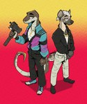 Rating: s
ID: 4910003
Date: 2024-07-10 13:04:25 -0400
Status: active
Score: 20
1980s_theme 5:6 anthro boots bottomwear clothed clothing duo footwear gun hi_res holding_gun holding_object holding_ranged_weapon holding_weapon hyena jacket kolya_yeen_(mawkvlt) mac-10 male mammal mawkvlt military_armament_corporation pants ranged_weapon scalie shoes simple_background sneakers submachine_gun topwear weapon post #4910003