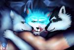 Rating: s
ID: 423142
Date: 2014-01-04 13:19:19 -0500
Status: active
Score: 5
2014 aluminemsiren animal_humanoid anthro bcokami bed biceps black_nose blue_eyes blush bust_portrait canid canine canis chest_tuft countershading digital_media_(artwork) fur furniture group hair hi_res humanoid jioun jioun_the_tigerwolf joh29 lobo_(disambiguation) looking_at_viewer male male/male mammal muscular nude open_mouth orion_(aluminemsiren) pecs portrait smile tattoo teeth tongue tongue_out tuft white_body white_fur wolf post #423142