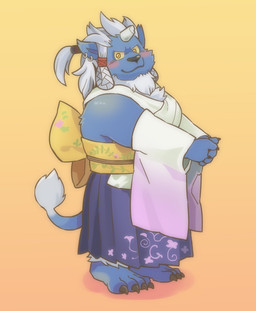 Rating: s
ID: 5586160
Date: 2025-05-20 14:18:59 -0400
Status: active
Score: 3
anthro blue_body blue_fur blush bow_ribbon clothed clothing crossdressing dress ear_piercing ear_ring felid final_fantasy final_fantasy_x fur garouzuki hair hi_res horn kimahri male mammal piercing ring_piercing robe ronso solo square_enix topknot white_hair yellow_eyes post #5586160