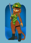 Rating: s
ID: 3955347
Date: 2023-03-26 21:00:25 -0400
Status: active
Score: 136
2023 anthro arm_tuft beret bloons_tower_defense boots breasts brown_body brown_fur brown_hair camo camo_print chest_tuft cleavage clothed clothing collarbone ear_piercing eyebrows eyelashes female footwear fur glistening gun hair haplorhine hat headgear headwear hi_res holding_gun holding_object holding_ranged_weapon holding_rifle holding_weapon jamoart legband leotard looking_at_viewer mammal monkey multicolored_body multicolored_fur ninja_kiwi piercing plantigrade primate ranged_weapon rifle shoes shoulder_tuft sniper_monkey_(bloons) solo standing thighband tuft two_tone_body two_tone_fur weapon post #3955347