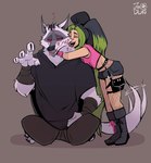 Rating: s
ID: 4410109
Date: 2023-11-12 10:58:58 -0500
Status: active
Score: 38
affectionate anthro armband armwear barefoot belt black_claws black_nose black_sclera blush blush_lines boots bottomwear brown_background canid canine canis claws cloak clothed clothing death_(puss_in_boots) dreamworks duo eyes_closed facial_markings fan_character feet female fishnet_clothing fishnet_legwear fluffy footwear fur green_hair grey_body grey_fur grin hair half-closed_eyes happy head_markings headpat heart_symbol hotpants hug human jacqui_clk kiss_mark legwear lipstick lipstick_on_body lipstick_on_face long_hair long_tail looking_pleasured love makeup male male/female mammal markings mask_(marking) narrowed_eyes no_shoes pants petting pointy_ears poncho prick_ears pupils purse puss_in_boots_(franchise) red_eyes shadow shirt shoes shorts signature simple_background sitting smile smirk standing tail tail_motion tailwag tank_top tongue tongue_out topwear twintails_(hairstyle) white_body white_fur wolf post #4410109