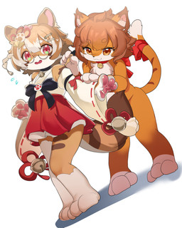 Rating: s
ID: 5684120
Date: 2025-07-03 14:15:21 -0400
Status: active
Score: 18
2023 4_fingers 4_toes absurd_res accessory ambiguous_gender anthro bell bell_collar biped brown_body brown_ear_tips brown_hair canid canine clothed clothing collar colored countershade_face countershade_fur countershade_hands countershade_tail countershade_torso countershading dipstick_ears domestic_cat duo ear_markings eyedropper eyewear feet felid feline felis female fingers fully_clothed fur glasses gloves_(marking) hair hair_accessory hi_res highlights_(coloring) inner_ear_fluff leg_markings mammal markings multicolored_ears multicolored_eyes nude orange_body pink_inner_ear potatotanuki_(potatoximon) raccoon_dog sakurami_ruruko shrine_maiden simple_background smile socks_(marking) standing striped_body striped_fur stripes tail tanuki toes tuft two_tone_eyes white_background white_body white_countershading white_highlights white_inner_ear_fluff white_markings young young_female zhuzi_bamboo post #5684120