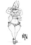 Rating: s
ID: 5522159
Date: 2025-04-22 01:56:00 -0400
Status: active
Score: 8
2024 4_toes 5_fingers absurd_res anthro bottomwear clothing crop_top daisy_dukes denim denim_bottomwear denim_clothing denim_shorts ear_tuft eyelashes eyeliner eyewear facial_piercing feet female fingers flexing flexing_bicep glasses hi_res hotpants lagomorph leporid long_arms looking_at_viewer makeup mammal midriff mjw_darkmode monochrome nose_piercing nose_ring piercing pinup pose profanity rabbit raised_arms ring_piercing septum_piercing septum_ring shirt shorts signature simple_background sketch solo thick_thighs toes topwear traditional_media_(artwork) tuft wedge_(footwear) wedge_sandals white_background post #5522159