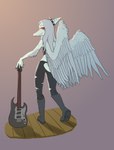 Rating: s
ID: 4596193
Date: 2024-02-13 00:22:48 -0500
Status: active
Score: 8
2023 5_fingers accessory amber_eyes anthro arm_feathers blue_body blue_scales bone_frill boots bottomwear butt clothed clothing colored crop_top elbow_feathers electric_guitar eyeshadow fang_(gvh) feathered_wings feathers female fender_musical_instruments_corporation fingers footwear frill_(anatomy) furgonomic_headwear furgonomics goodbye_volcano_high grey_body grey_feathers grey_hair guitar hair hair_accessory hairband head_crest head_frill hi_res holding_guitar holding_musical_instrument holding_object looking_at_viewer looking_back looking_back_at_viewer makeup markings musical_instrument pants plantigrade plucked_string_instrument prehistoric_species pterodactylus pterosaur reptile scales scalie shirt shoes short_tail shrek_360_onionscope simple_background smile smiling_at_viewer snout solo spiked_hairband standing stratocaster string_instrument striped_frill striped_markings striped_tail stripes tail tail_markings thigh_gap topwear torn_bottomwear torn_clothing torn_pants wings post #4596193