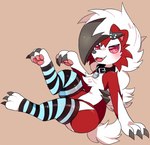 Rating: s
ID: 2047893
Date: 2019-11-08 12:44:38 -0500
Status: active
Score: 114
2018 3_toes ambiguous_gender anthro blush canid canine chest_tuft claws clothing collar daww digital_media_(artwork) feet fiddleafox finger_claws fur generation_7_pokemon hi_res legwear lycanroc mammal midnight_lycanroc multicolored_body multicolored_fur nintendo open_mouth pattern_clothing pattern_legwear pattern_stockings pawpads piercing pokemon pokemon_(species) red_body red_eyes red_fur simple_background sitting smile solo stockings striped_clothing striped_legwear striped_stockings stripes toe_claws toes tuft white_body white_fur post #2047893