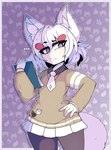 Rating: s
ID: 5554202
Date: 2025-05-06 23:08:47 -0400
Status: active
Score: 9
2024 absurd_res animal_ears animal_humanoid border bottomwear canid canid_humanoid canine canine_humanoid clothed clothed_female clothed_humanoid clothing digital_drawing_(artwork) digital_media_(artwork) ellipsis eye_through_hair eyebrows female female_humanoid fingers flat_chested fox_humanoid front_view hair hand_on_hip hi_res holding_object humanoid inner_ear_fluff kanpainiki_(tenma) legwear light_body light_skin mammal mammal_humanoid marysquid necktie phase_connect phase_origins portrait purple_border raised_eyebrow school_uniform skirt solo sweater tail tenma_maemi three-quarter_portrait topwear translucent translucent_hair tuft uniform vtuber white_bottomwear white_clothing white_ears white_hair white_inner_ear_fluff white_necktie white_skirt post #5554202