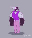 Rating: s
ID: 5060293
Date: 2024-09-19 08:26:50 -0400
Status: active
Score: 13
2021 5:6 absurd_res anthro artist_name avian bird bottomwear bow_tie clothing colored_line_art colored_sketch deltarune fan_character fist full-length_portrait grey_background hi_res male mask melaisen muscular muscular_anthro muscular_male pants pink_bottomwear pink_clothing pink_pants portrait purple_bow_tie purple_clothing purple_line_art purple_topwear purple_vest shadow simple_background sketch solo standing swatchling text topwear undertale_(series) vest post #5060293