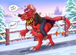 Rating: s
ID: 5254471
Date: 2024-12-20 11:29:13 -0500
Status: active
Score: 29
absurd_res ambiguous_gender animal_humanoid anthro bandai_namco belly black_markings black_scarf blue_body bottomwear christmas christmas_decorations christmas_lights christmas_tree claws clothing denim denim_bottomwear denim_clothing digimon digimon_(species) dragon dreaghy duo excited eyewear feet fence feral fin fish_tail gesture glasses guilmon guilmon_x hair hand_gesture happy head_wings hi_res holidays hug humanoid hybrid jacket jeans jenery landscape_background marine marine_humanoid markings multicolored_body mythological_creature mythological_scalie mythology orange_hair pants pattern_clothing pattern_scarf plant pointing purple_body red_body riding_on_back round_glasses scalie scarf sierra_(cold_bat) snow snow_on_fence snow_on_trees speech_bubble stone_path striped_clothing striped_scarf stripes talons toes topwear tree unusual_wing_placement wearing_glasses white_belly wings wood wood_fence x-digimon yellow_scarf post #5254471