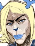 Rating: s
ID: 5657040
Date: 2025-06-21 01:10:08 -0400
Status: active
Score: 159
anthro antlers blonde_hair blue_antlers blue_clothing blue_eyes blue_lipstick blue_nose carol_holiday clothing colored deer deltarune ette01 eye_bags female freckles hair horn lightskin_stare lipstick looking_at_viewer makeup mammal mature_anthro mature_female mewing_(meme) narrowed_eyes new_world_deer reindeer sketch smile solo undertale_(series) wrinkles post #5657040
