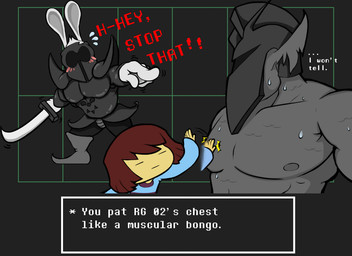 abs anthro armor blush clothed clothing dragon group human lagomorph mammal melee_weapon muscular nipples pecs protagonist_(undertale) rabbit rg01_(undertale) rg02_(undertale) royal_guards scalie sweat sword text topless undertale unknown_artist video_games weapon
Rating: Safe
Score: 7
User: Cat-in-Flight
Date: April 18, 2018 abs anthro armor blush clothed clothing dragon group human lagomorph mammal melee_weapon muscular nipples pecs protagonist_(undertale) rabbit rg01_(undertale) rg02_(undertale) royal_guards scalie sweat sword text topless undertale unknown_artist video_games weapon
Rating: Safe
Score: 7
User: Cat-in-Flight
Date: April 18, 2018