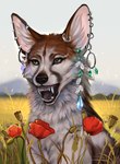 Rating: s
ID: 5583598
Date: 2025-05-19 11:54:17 -0400
Status: active
Score: 2
2025 canid canine detailed_background digital_media_(artwork) digital_painting_(artwork) ear_piercing ear_ring eyebrows feral field flower fur green_eyes hi_res hoop_ear_ring mammal novery open_mouth outside painting_(artwork) piercing pink_inner_ear plant quadruped ring_piercing shaded sky solo teeth wheat post #5583598