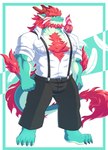 Rating: s
ID: 2949479
Date: 2021-09-28 15:15:25 -0400
Status: active
Score: 36
absurd_res ambiguous_gender anthro arm_tuft asian_mythology avian barefoot beard bird bottomwear chang_hui chest_tuft clothing dragon dragon_island duo east_asian_mythology eastern_dragon elbow_tuft facial_hair feet feral green_body hair hi_res kulplant larger_anthro male male_anthro muscular muscular_anthro muscular_male mythological_creature mythological_scalie mythology pants pecs red_hair scalie shirt size_difference smaller_ambiguous smaller_feral suspenders tail topwear tuft white_clothing white_shirt white_topwear post #2949479