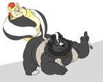 Rating: s
ID: 4315072
Date: 2023-09-26 11:48:14 -0400
Status: active
Score: 16
air_freshener anthro beard bodily_fluids clothing duo eyewear facial_hair felid fur glasses leo_(leothelionel) leothelionel lion little_trees lying male male/male mammal mephitid multicolored_body multicolored_fur on_front overweight overweight_male pantherine prehensile_tail skunk steve_jovonovich sweat sweat_stain sweaty_clothing sweaty_topwear tail two_tone_body two_tone_fur wrapped_tail yellow_sclera post #4315072