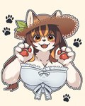 Rating: s
ID: 5556436
Date: 2025-05-07 21:12:36 -0400
Status: active
Score: 15
2023 4:5 4_fingers anthro big_breasts black_nose blonde_hair blush breasts brown_body brown_fur brown_hair canid canine canis chunithm chunithm_luminous claws cleavage clothed clothing domestic_dog dress fangs female finger_claws fingers fur hair half-length_portrait hat headgear headwear heart_catchlight heart_symbol hi_res inuko_mimimi_(sega) kemono looking_at_viewer mammal multicolored_body multicolored_fur multicolored_hair open_mouth orange_eyes paw_symbol pawpads portrait sega sega_fave shuyara simple_background snout solo string_bow sun_hat teeth white_body white_fur post #5556436
