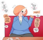 Rating: s
ID: 2710015
Date: 2021-04-23 15:00:32 -0400
Status: active
Score: 217
2021 absurd_res big_breasts blue_clothing blue_sweater blue_topwear blush blush_lines breasts chubby_gardevoir clothed clothing dialogue english_text eyewear female furniture gardevoir generation_3_pokemon glasses hair hair_over_eye hair_over_eyes heart_symbol hi_res legwear nintendo not_furry one_eye_obstructed open_mouth orange_body orange_hair pokemon pokemon_(species) profanity saltyxodium simple_background solo speech_bubble sweater table teeth text thick_thighs tongue topwear white_background white_body post #2710015