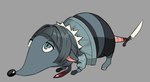 Rating: s
ID: 5514553
Date: 2025-04-19 11:41:28 -0400
Status: active
Score: 20
absurd_res alternate_species black_bottomwear black_clothing black_nose bottomwear bound clothed clothing eyelashes female feral fur giant_rat_(jerma985) green_eyes grey_background grey_body grey_clothing grey_fur grey_hair grey_topwear hair hi_res humor jane_doe_(zenless_zone_zero) jerma985 knife mammal mihoyo murid murine necktie pink_tail rat rodent short_hair simple_background solo tail tail_tied topwear unknown_artist zenless_zone_zero post #5514553