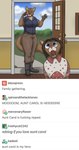 Rating: s
ID: 5568821
Date: 2025-05-13 07:17:53 -0400
Status: active
Score: 17
2025 absurd_res anthro aunt_(lore) aunt_and_niece_(lore) aviator_glasses blue_clothing blue_eyes brown_body brown_clothing brown_fur building carol_shepherd clothing colored cougar dipstick_limbs dipstick_tail door doorway duo english_text excited eyewear felid feline female fur gesture glasses green_eyes grin hi_res house looking_at_viewer looking_over_sunglasses mammal markings meme meme_origin niece_(lore) panzerschreckleopard profanity red_clothing smile sunglasses tail tail_markings text waving waving_at_viewer white_clothing post #5568821