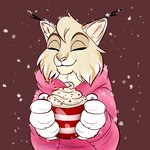 Rating: s
ID: 3044363
Date: 2021-11-26 04:42:55 -0500
Status: active
Score: 50
1:1 beverage biped brown_eyebrows button_nose candy candy_cane chocolate christmas clothed clothing conditional_dnp container cup dairy_products dessert digital_media_(artwork) ear_tuft eyebrows eyes_closed felid feline female feral fluffy_paws food front_view fully_clothed fur half-length_portrait head_tuft holding_beverage holding_container holding_cup holding_mug holding_object holidays hoodie hot_beverage hot_chocolate lynx lynxbrush mammal markings mottled mottled_body mottled_fur mottled_nose mottled_pawpads mottled_skin mug pawpads piebald piebald_body piebald_fur piebald_skin pink_clothing pink_nose pink_sweater pink_theme pink_toes pink_topwear portrait seasonal smile snow snowfall snowing solo spots spotted_markings sprinkles striped_markings stripes sweater timber_(lynxbrush) topwear tuft whipped_cream whipped_topping winter post #3044363
