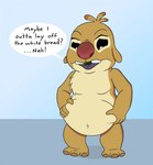 Rating: s
ID: 5475044
Date: 2025-04-01 17:26:21 -0400
Status: active
Score: 7
2025 3_toes 4_fingers alien antennae_(anatomy) anthro biped black_eyes blue_background buckteeth chest_tuft dialogue digital_drawing_(artwork) digital_media_(artwork) dipstick_antennae disney english_text experiment_(lilo_and_stitch) feet fingers fur green_mouth hand_on_belly hi_res killmemeow lilo_and_stitch looking_down male multicolored_antennae navel pupils purple_tongue red_nose reuben_(lilo_and_stitch) simple_background slightly_chubby slightly_chubby_anthro slightly_chubby_male solo speech_bubble standing teeth text toes tongue tuft white_pupils yellow_body yellow_fur post #5475044