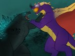 Rating: s
ID: 5598932
Date: 2025-05-26 02:49:21 -0400
Status: active
Score: 14
2020 4:3 4_fingers activision anthro claws clevzx digital_drawing_(artwork) digital_media_(artwork) dragon duo fangs feral fight fingers fire glowing godzilla godzilla_(series) hi_res horn kaiju lizard male mythological_creature mythological_scalie mythology neck_grab purple_body reptile scalie smoke spyro spyro_the_dragon tail teeth toho wings post #5598932