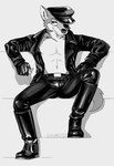 Rating: s
ID: 5547741
Date: 2025-05-04 03:32:50 -0400
Status: pending
Score: 4
2022 abs anthro artist_name biped boots bottomwear canid clawheld clothing condom exposed_chest footwear gloves handwear hat headgear headwear hi_res holding_condom holding_object jacket leather leather_boots leather_bottomwear leather_clothing leather_footwear leather_gloves leather_handwear leather_hat leather_headgear leather_headwear leather_jacket leather_pants leather_topwear male mammal monochrome one_eye_obstructed pants sexual_barrier_device shadow shoes simple_background smile solo text topwear white_background post #5547741