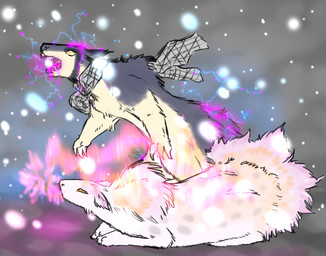 Rating: s
ID: 5643121
Date: 2025-06-15 00:22:52 -0400
Status: active
Score: 7
ambiguous_gender attack aurora_(phenomenon) crouching duo electricity feral fur generation_2_pokemon grey_body grey_fur markings nintendo on_hind_legs open_mouth orange_eyes orange_markings pink_markings pokemon pokemon_(species) quilava scarf simple_background snow welcometaco white_body white_fur yellow_eyes yellow_markings post #5643121